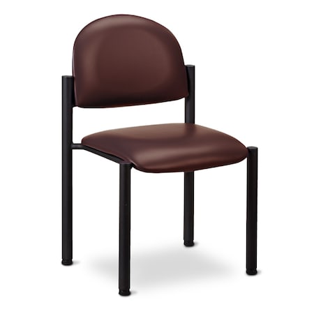 Black Frame Chair/No Arms, Royal Blue